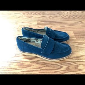 Toms Men’s Blue Suede Espadrilles Slip-on, Size 9